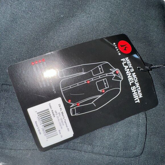 Killik Button Up Shirt Mens XXL Black Long Sleeve Flap Pockets Outdoor Hunting - Picture 9 of 15
